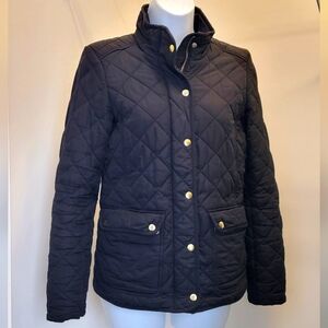 J Crew Black Quilted Jacket Sz- XS